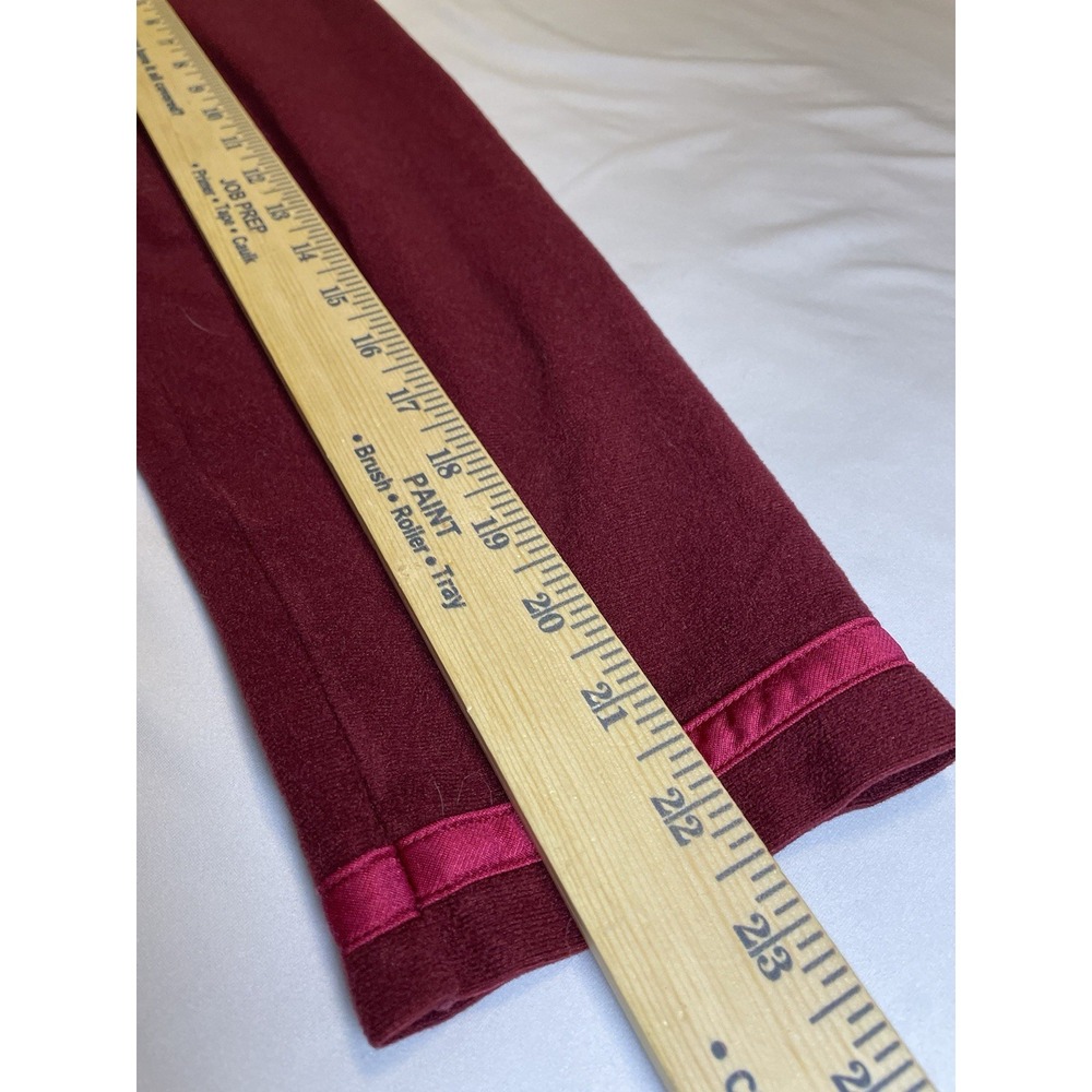 Vanity Fair Velour Robe Womens Small Burgundy Red Pearl Snap Cozy Comfy Pocket - Picture 5 of 6